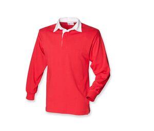 Front Row FR100 - Effen rugbyshirt met lange mouwen Red