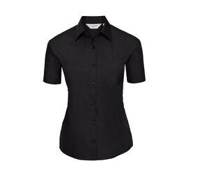 RUSSELL COLLECTION JZ35F - Dames Poplin Blouse Black