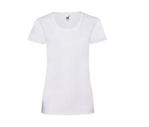 Fruit of the Loom SC600 - Middelzwaar T-shirt met vrouwelijke pasvorm White