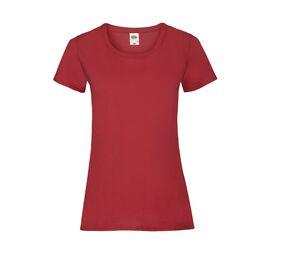 Fruit of the Loom SC600 - Middelzwaar T-shirt met vrouwelijke pasvorm Red