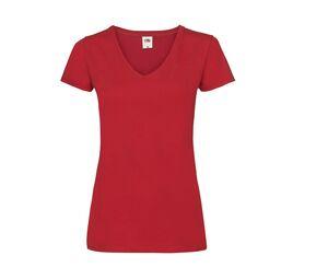 Fruit of the Loom SC601 - Lady Fit V-Hals (61-398-0) Red