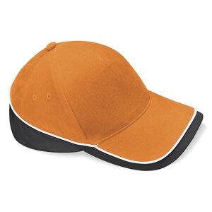 Beechfield BF171 - Teamwear Competition Cap Orange/Black/White