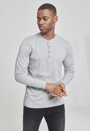 Urban Classics TB276 - Basic Henley L/S T-shirt