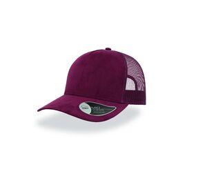 ATLANTIS AT196 - Casquette style trucker en faux daim Burgundy