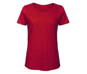 B&C BC047 - TW047 SLUB VROUWEN Chic Red