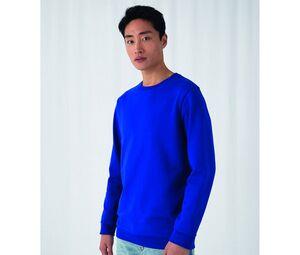 B&C BCU01W - Sweatshirt met ronde hals Hawaiian Blue