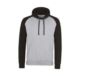 AWDIS JH009 - Sweat baseball Heather Grey/ Jet Black