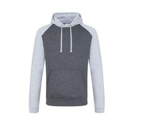 AWDIS JH009 - Sweat baseball Charcoal/Heather Grey