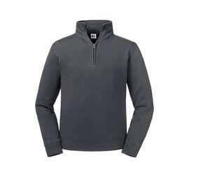 RUSSELL RU270M - Sweat col zippé Authentic Convoy Grey