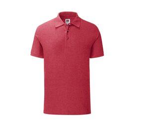 FRUIT OF THE LOOM SC3044 - Polo ICONIC Unisex Heather Red