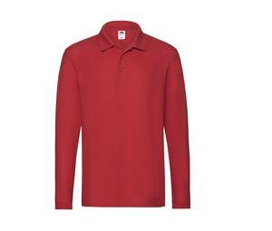 Fruit of the Loom SC384 - Premium Polo Long Sleeve Red