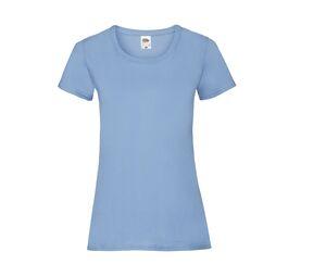 Fruit of the Loom SC600 - Middelzwaar T-shirt met vrouwelijke pasvorm Sky Blue