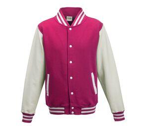 AWDIS JH043 - Baseball Vest Unisex Hot Pink / White