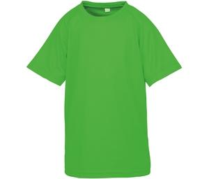 Spiro SP287J - AIRCOOL ademend t-shirt voor kinderen Flo Green