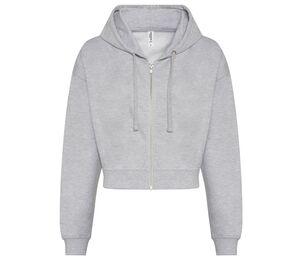 AWDIS JH065 - Sweat court zippé femme Heather Grey