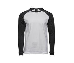 TEE JAYS TJ5072 - T-shirt baseball lange mouwen White / Black