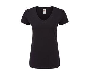 FRUIT OF THE LOOM SC155 - T-shirt femme col V Black