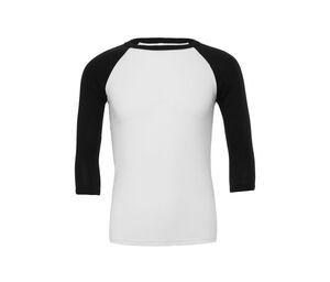 Bella + Canvas BE3200 - T-shirt met honkbalkraag White / Black
