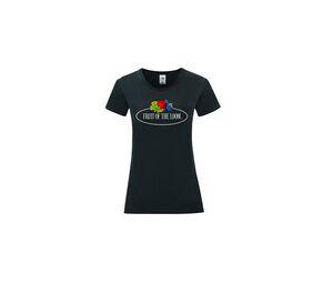 FRUIT OF THE LOOM VINTAGE SCV151 - Dames T-shirt met Fruit of the Loom-logo Black