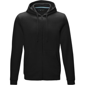 Elevate NXT 37510 - Ruby heren GOTS biologische gerecyclede hoodie met volledige rits Solid Black