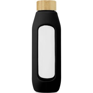 PF Concept 100666 - Tidan fles van 600 ml in borosilicaatglas met siliconen grip Solid Black