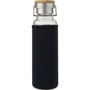 PF Concept 100696 - Thor 660 ml glazen fles met hoes van neopreen Solid Black