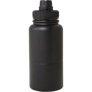 PF Concept 100787 - Dupeca 840 ml geïsoleerde waterfles van RCS-gecertificeerd roestvrijstaal Solid Black